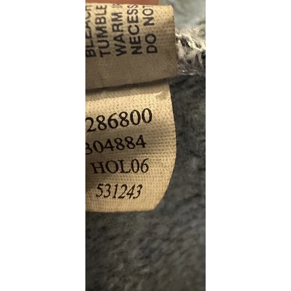 Vintage Gap x RED Hoodie Large Navy Distressed LS Fleece Lined Street Grunge Y2K - Picture 12 of 16